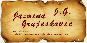 Jasmina Grujesković vizit kartica